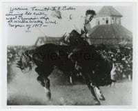 4x886 YAKIMA CANUTT signed 8x10.25 REPRO still 1980s in the 1917 Northwest Championship rodeo!