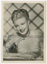 4x115 GINGER ROGERS signed 5x7 fan photo 1940s glamorous portrait of the RKO leading lady!