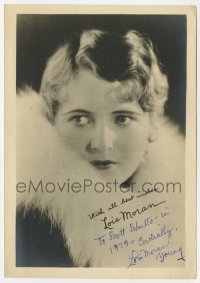 4x118 LOIS MORAN signed deluxe 5x7 fan photo 1920s glamorous portrait of the pretty leading lady!