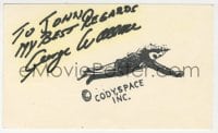 4x608 GEORGE WALLACE signed 3x5 index card 1980s it can be framed & displayed with a repro!