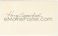 4x612 HOAGY CARMICHAEL signed 3x5 index card 1970s it can be framed & displayed with a repro!