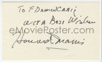 4x613 HOWARD MORRIS signed 3x5 index card 1980s it can be framed & displayed with a repro!