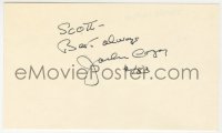 4x616 JAMES CAGNEY signed 3x5 index card 1983 it can be framed & displayed with a repro!