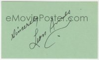 4x635 LEON AMES signed 3x5 index card 1980s it can be framed & displayed with a repro!