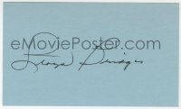 4x636 LLOYD BRIDGES signed 3x5 index card 1980s it can be framed & displayed with a repro!