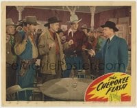 4x031 CHEROKEE FLASH signed LC 1945 by Sunset Carson, who's being held at gunpoint by John Merton!