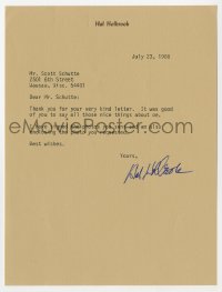 4x093 HAL HOLBROOK signed letter 1980 happy that his fan said all those nice things about him!