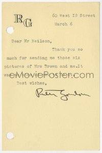 4x108 RUTH GORDON signed letter 1970s thanking fan for sending candid photos of her & her friend!