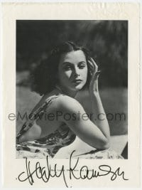 4x161 HEDY LAMARR signed 9x11 book page 1980s close up of the sexy actress in a photo by Graybill!