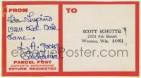 4x195 IDA LUPINO signed 3x6 address label 1970s sending autographed item to one of her fans!