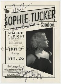4x182 SHARON MCNIGHT signed 4x6 postcard 2017 she was Sophie Tucker in Red Hot Mama!