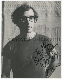 4x186 WOODY ALLEN signed 5x7 postcard 1980s great close up of the famous director!