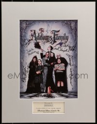 4x004 ADDAMS FAMILY signed screening program in 14x18 display 1991 by Julia, Huston, Ricci & 5 more!