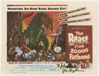 4x069 RAY HARRYHAUSEN/ANN ROBINSON 10x13 book page 2000s each signed on one side!