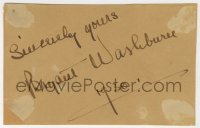 4x205 BRYANT WASHBURN signed 3x4 cut album page 1930 it can be framed & displayed with a repro!