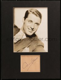 4x001 CARY GRANT signed 4x4 cut album page in 12x16 display 1930s ready to hang on your wall!