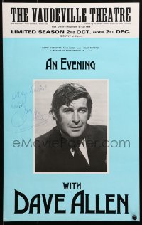 4x017 DAVE ALLEN signed English 13x20 stage poster 1978 appearing live at The Vaudeville Theatre!