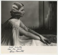 4x224 JOAN BENNETT signed 8x9 cut book page 1980s profile portrait of the beautiful leading lady!