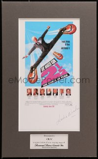 4x007 LESLIE NIELSEN signed 7x13 special poster in 11x18 display 1991 ready to hang on your wall!