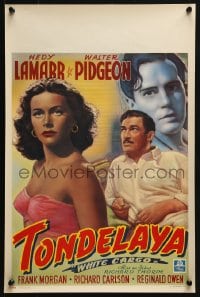 4y050 WHITE CARGO Belgian 1951 sexy Hedy Lamarr as Tondelayo, Walter Pidgeon