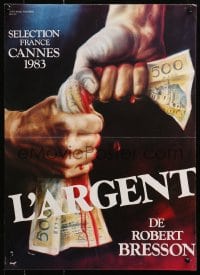 4y200 MONEY French 15x21 1983 Robert Bresson's L'Argent, Peellaert art of blood-soaked money!