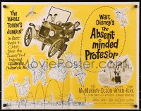 4y694 ABSENT-MINDED PROFESSOR 1/2sh 1961 Disney, Flubber, Fred MacMurray in title role!