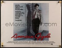 4y700 AMERICAN GIGOLO int'l 1/2sh 1980 male prostitute Richard Gere is being framed for murder!