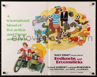 4y715 BEDKNOBS & BROOMSTICKS 1/2sh R1979 Walt Disney, Angela Lansbury, great cartoon art!