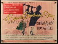 4y716 BENNY GOODMAN STORY style A 1/2sh 1956 Steve Allen as Goodman, Donna Reed, Gene Krupa!