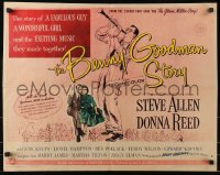 4y717 BENNY GOODMAN STORY style B 1/2sh 1956 Steve Allen as Goodman, Donna Reed, Gene Krupa!
