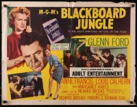 4y722 BLACKBOARD JUNGLE style A 1/2sh 1955 Richard Brooks classic, out-of-control teens!