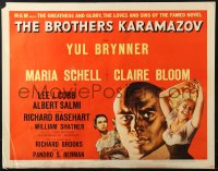 4y728 BROTHERS KARAMAZOV style A 1/2sh 1958 huge headshot of Yul Brynner, sexy Maria Schell!