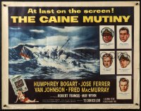 4y733 CAINE MUTINY style B 1/2sh 1954 Humphrey Bogart, Jose Ferrer, Van Johnson & MacMurray!