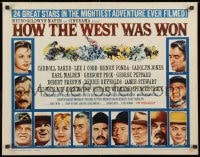 4y812 HOW THE WEST WAS WON style B 1/2sh 1964 John Ford epic, Reynolds, Gregory Peck & all-star cast