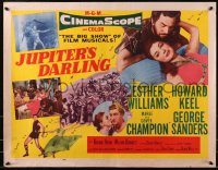 4y829 JUPITER'S DARLING style A 1/2sh 1955 Esther Williams, Howard Keel, Marge & Gower Champion