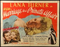 4y864 MARRIAGE IS A PRIVATE AFFAIR 1/2sh 1944 sexy young glamorous Lana Turner, John Hodiak, rare!