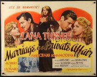 4y865 MARRIAGE IS A PRIVATE AFFAIR style A 1/2sh 1944 sexy young glamorous Lana Turner, James Craig!