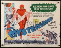 4y877 MYSTERIANS style B 1/2sh 1959 they're abducting Earth's women & leveling its cities, rare!