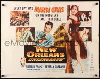 4y881 NEW ORLEANS UNCENSORED 1/2sh 1954 Castle, sexy full-length Helene Stanton in red dress!