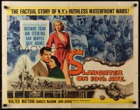 4y933 SLAUGHTER ON 10th AVE 1/2sh 1957 Richard Egan, Jan Sterling, crime on NYC's waterfront!