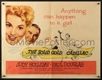 4y936 SOLID GOLD CADILLAC style B 1/2sh 1956 Hirschfeld art of Judy Holliday & Paul Douglas in car!