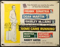 4y938 SOME CAME RUNNING style A 1/2sh 1958 art of Sinatra, Dean Martin & Shirley MacLaine!