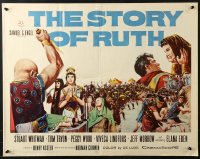 4y946 STORY OF RUTH 1/2sh 1960 Stuart Whitman, Tom Tryon, Biblical montage artwork!