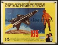 4y994 X-15 1/2sh 1961 astronaut Charles Bronson, the authentic story actually filmed in space!