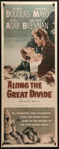 4y453 ALONG THE GREAT DIVIDE insert 1951 Kirk Douglas, Mayo is the girl that got under his skin!
