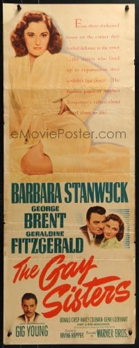 4y536 GAY SISTERS insert 1942 sexy full-length image of bad sister Barbara Stanwyck!