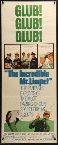 4y566 INCREDIBLE MR. LIMPET insert 1964 wacky Don Knotts turns into a cartoon fish!