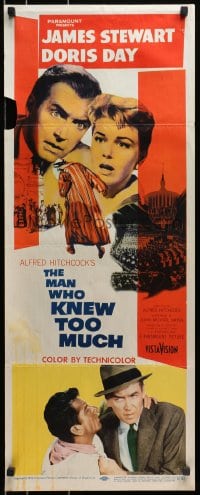 4y582 MAN WHO KNEW TOO MUCH insert 1956 James Stewart & Doris Day, directed by Alfred Hitchcock!