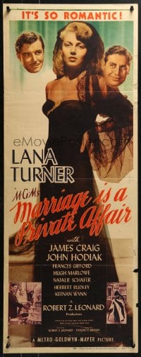 4y588 MARRIAGE IS A PRIVATE AFFAIR insert 1944 full-length beautiful young glamorous Lana Turner!