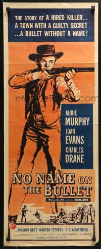 4y602 NO NAME ON THE BULLET insert 1959 Audie Murphy as the strangest killer in the west!